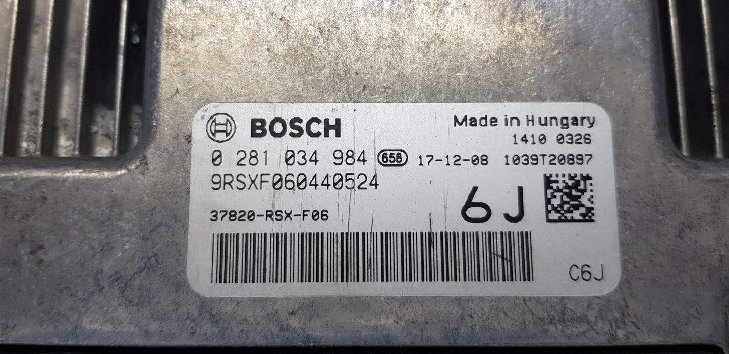 Honda Motorsteuergerät Steuergerät 0281034984 37820-RSX-F06