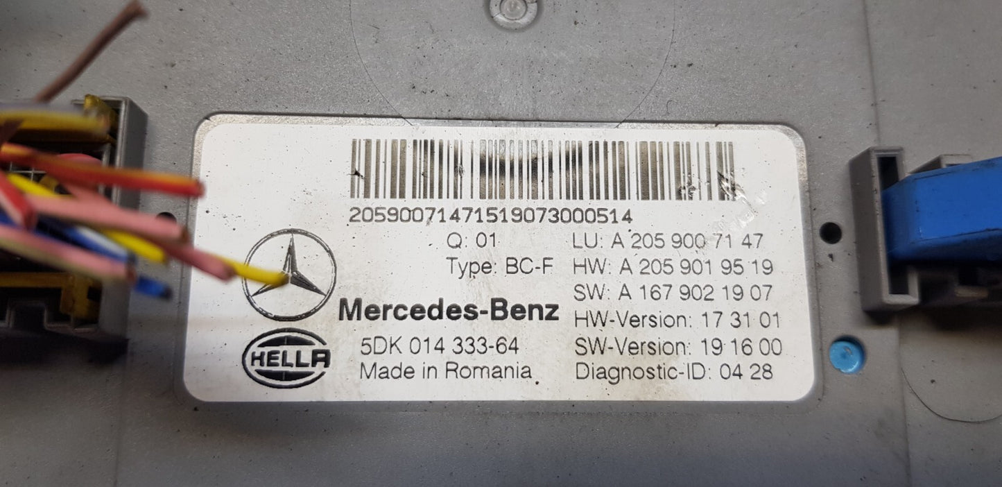 Mercedes W205 W253 Steuergerät A 2059007147 A 2059019519