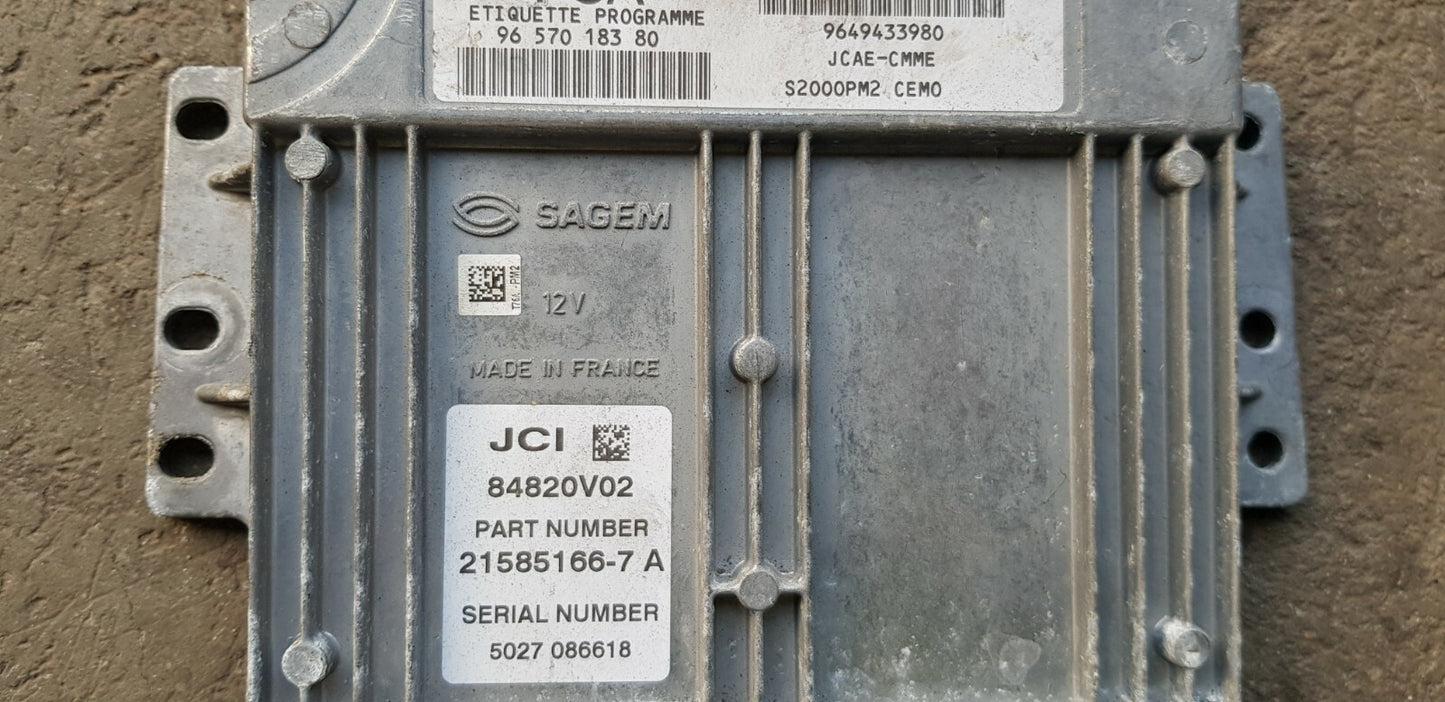 Citroen Peugeot Motorsteuergerät 9649433980 9657018380 21585166-7A PLUG&PLAY