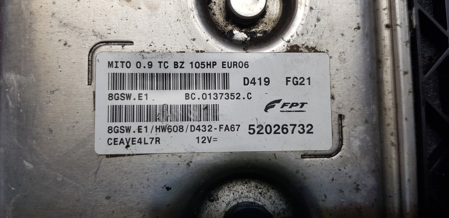 Alfa Romeo Motorsteuergerät Steuergerät 52026732 8GSW.E1 HW608 PLUG & PLAY