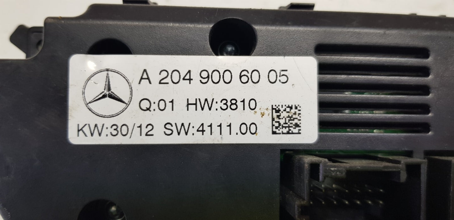 Mercedes C-Klasse W204 Klimabedienteil A 2049006005