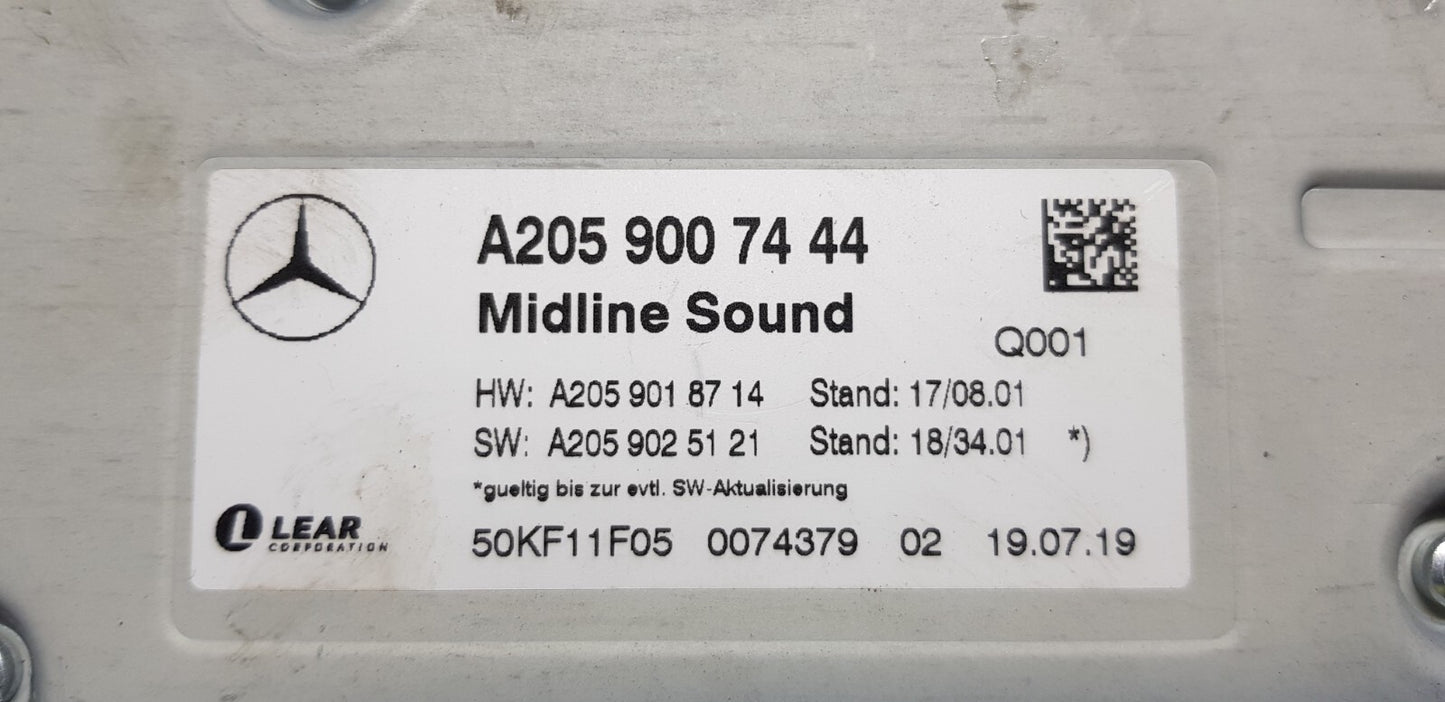 Mercedes W205 Verstärker Midline Sound A 2059007444 A 2059018714