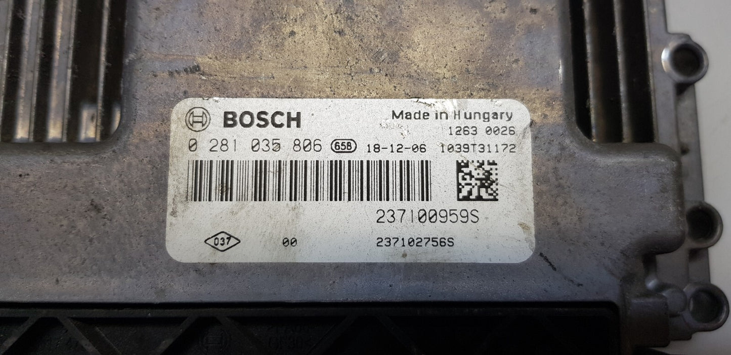 Renault Motorsteuergerät Steuergerät 0281035806 237100959S PLUG & PLAY