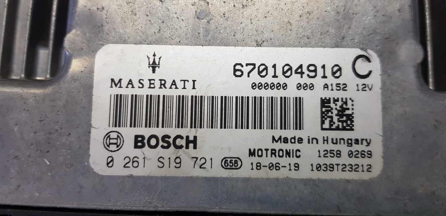 Maserati Motorsteuergerät Steuergerät 0261S19721 670104910C