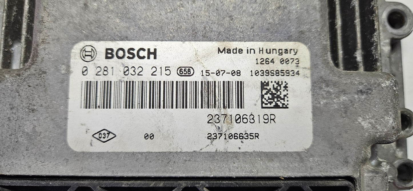 Renault Dacia Motorsteuergerät Steuergerät 0281032215 237106319R PLUG & PLAY