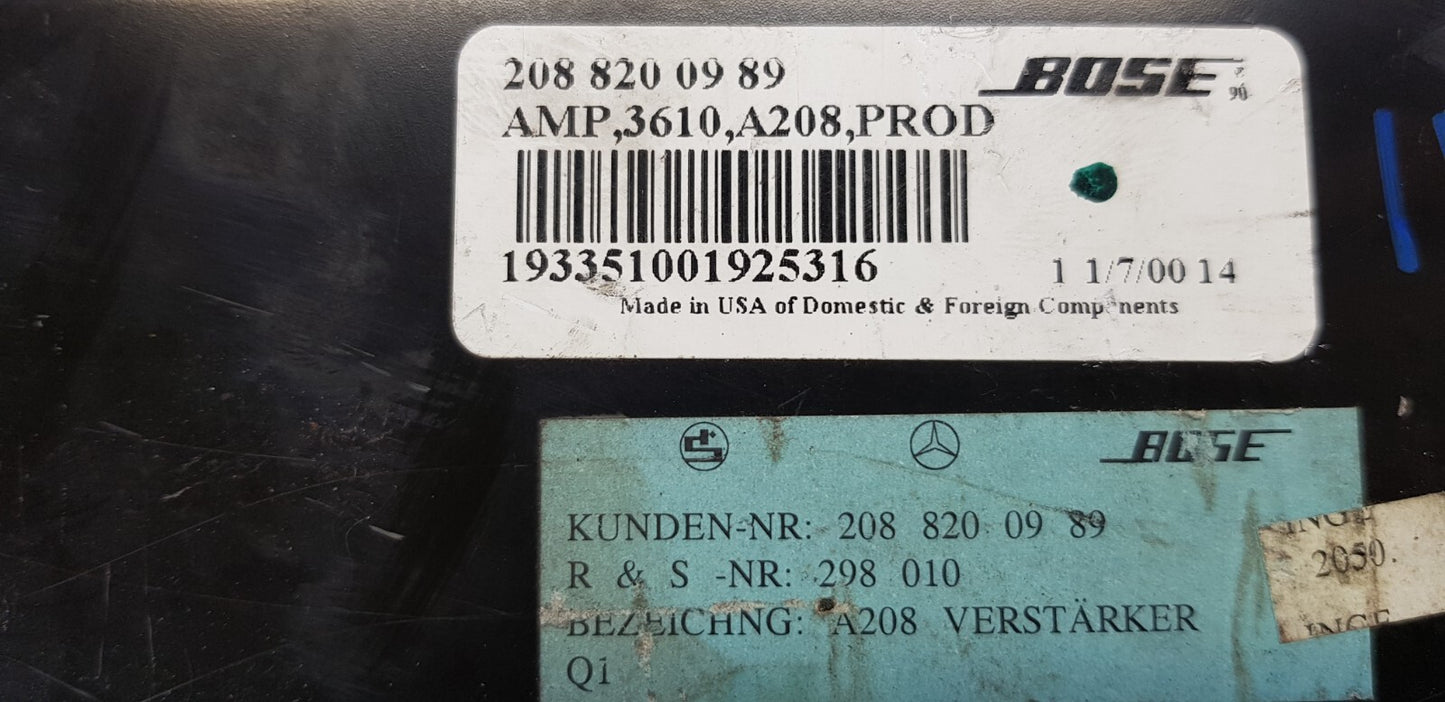 Mercedes CLK W208 Steuergerät Bose Verstärker 2088200989