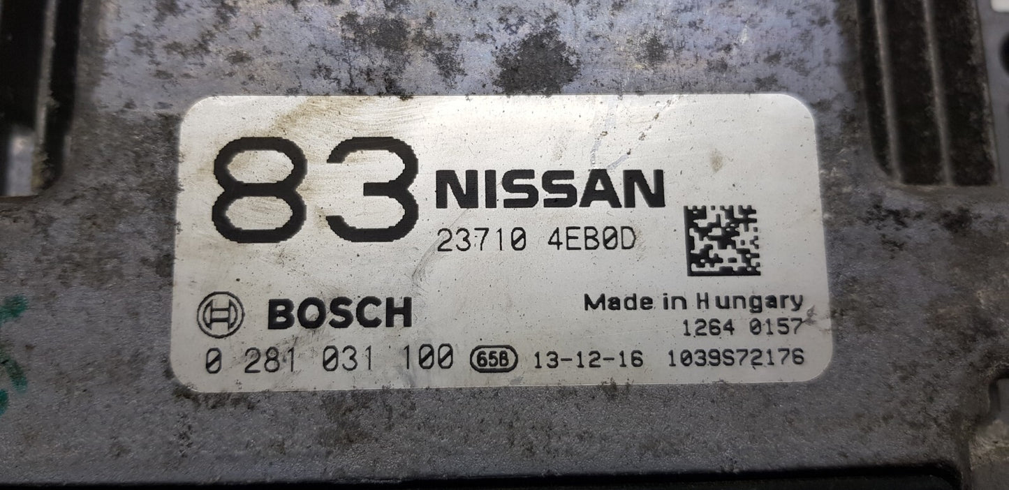 Nissan Qashqai Motorsteuergerät Steuergerät 23710 4EB0D 0281031100 ♻️