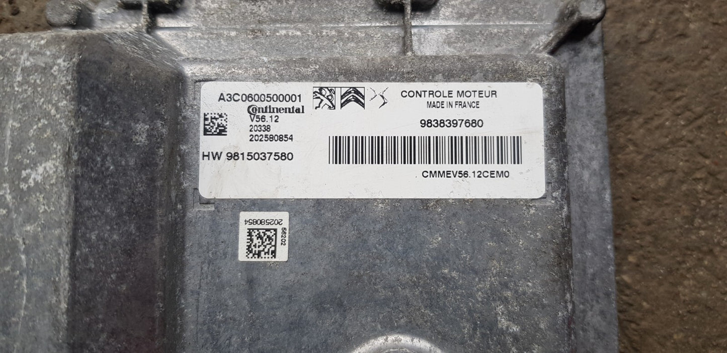 Opel Corsa Motorsteuergerät Steuergerät 9838397680 9815037580 ♻️