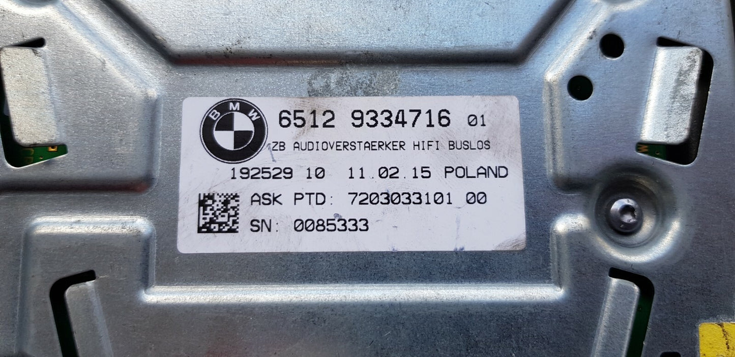 BMW Verstärker Audio Steuergerät 6512 9334716 01
