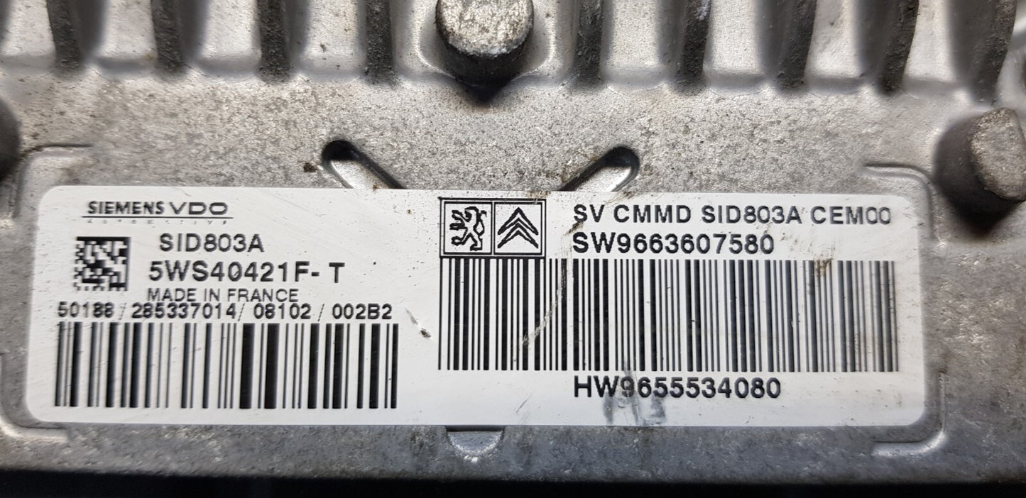 Citroen Peugeot Motorsteuergerät 9663607580 9655534080 5WS40421F-T ♻️