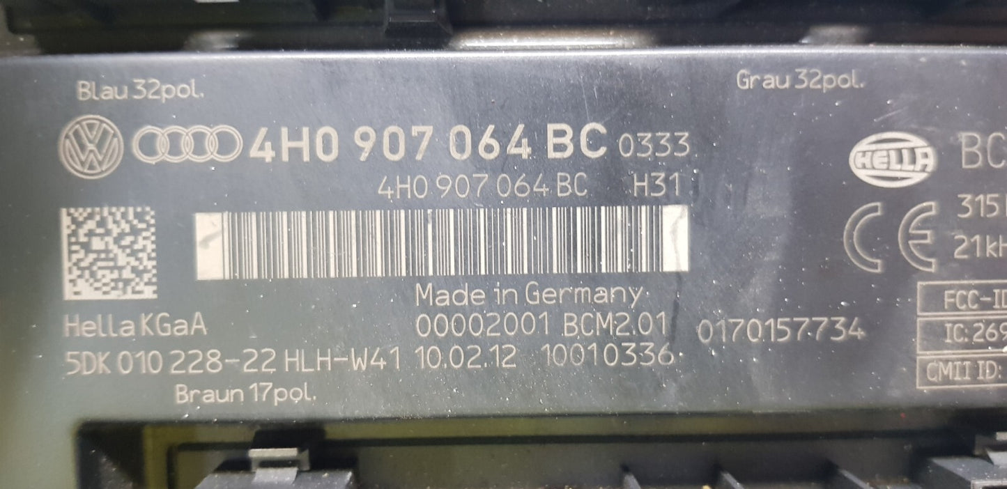Audi Komfortsystem BCM2 Steuergerät 4H0907064BC