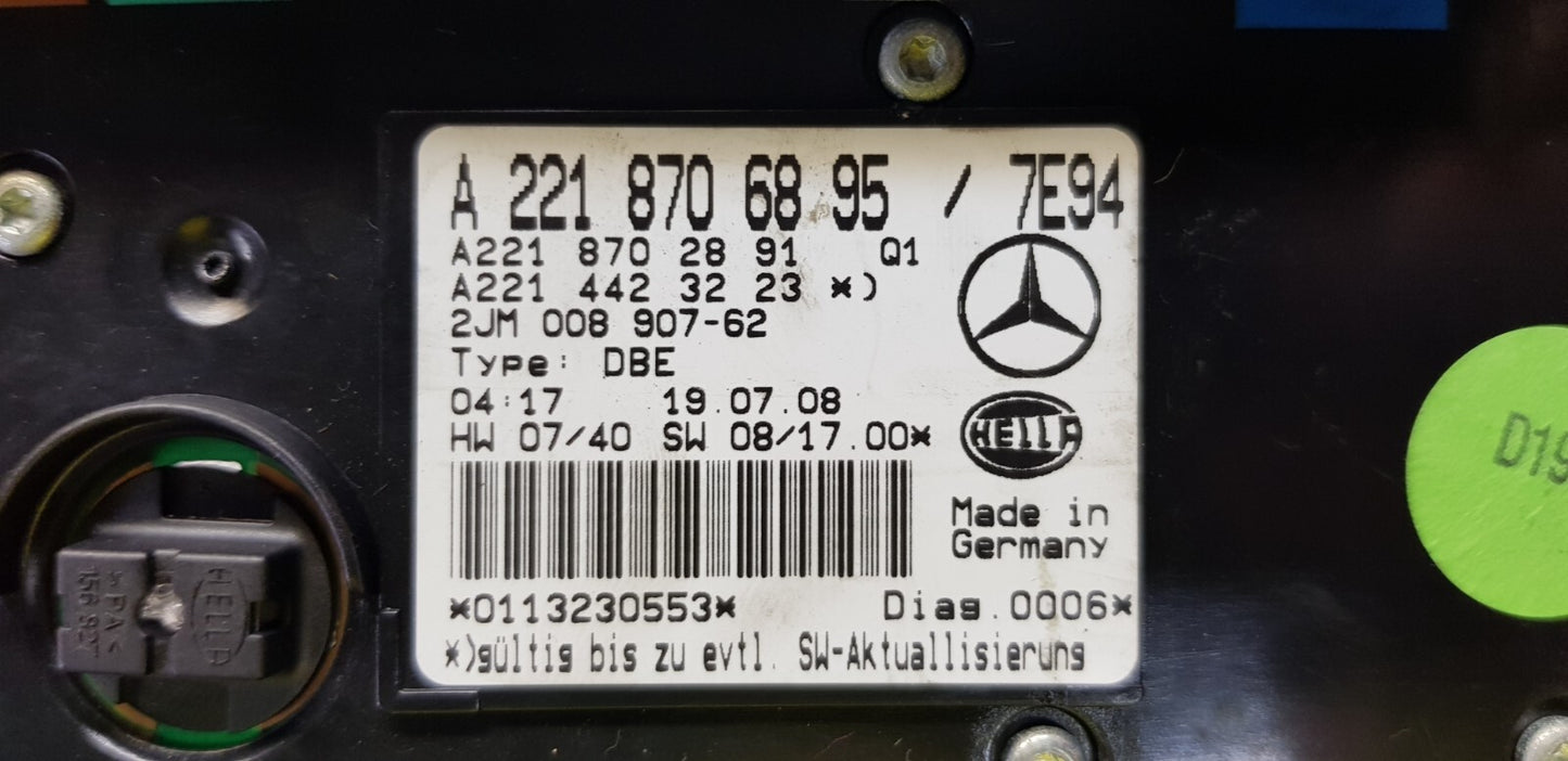 Mercedes S-Klasse W221 Dachbedieneinheit A 2218706895 A 2218702891