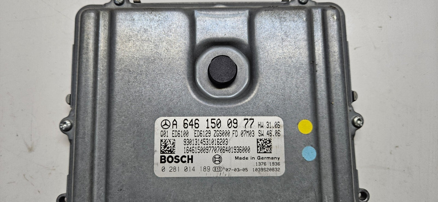 Mercedes W639 Motorsteuergerät Steuergerät A 6461500977 0281014189 ♻️