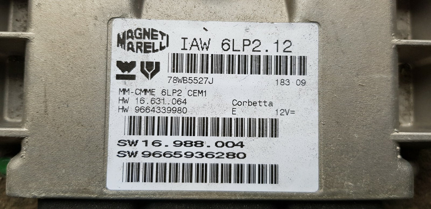Peugeot Citroen Motorsteuergerät Steuergerät IAW 6LP2.12 9665936280 PLUG&PLAY
