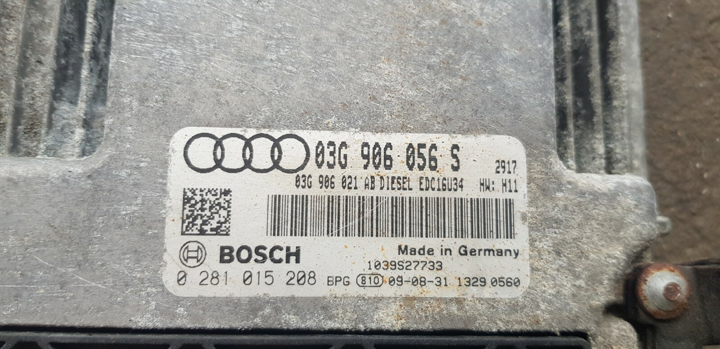 Audi A3 Motorsteuergerät Steuergerät 03G906056S 0281015208 mit PIN CODE