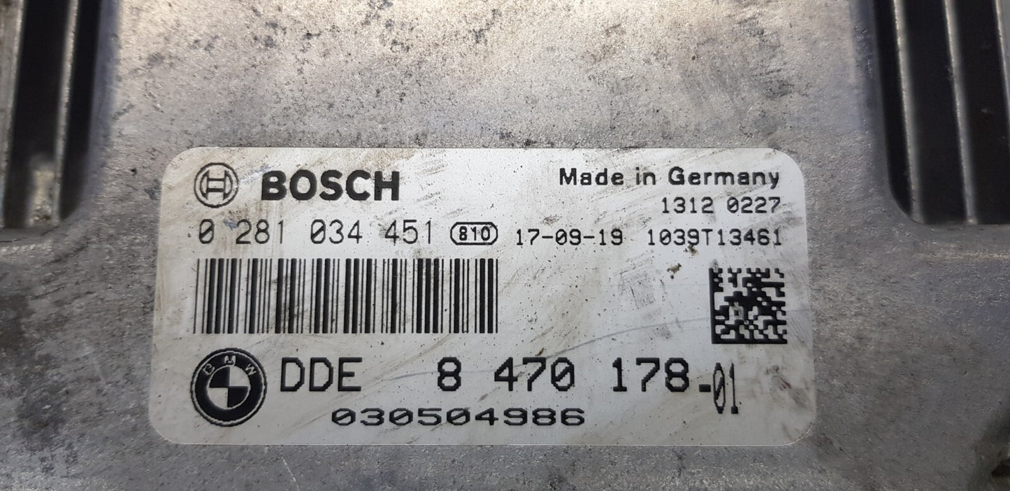 BMW Motorsteuergerät Steuergerät DDE 8470178 -01 0281034451 PLUG & PLAY