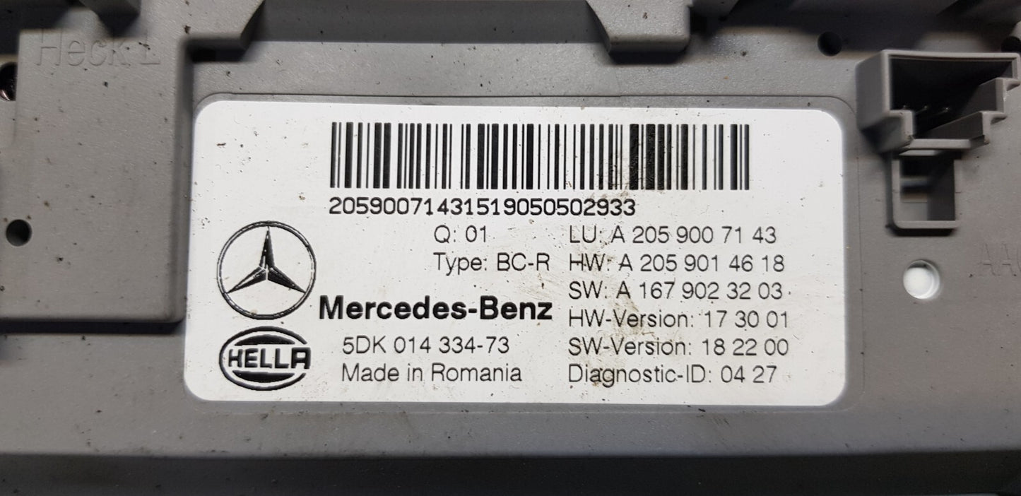 Mercedes C-Klasse W205 SAM Steuergerät A 2059007143 A 2059014618