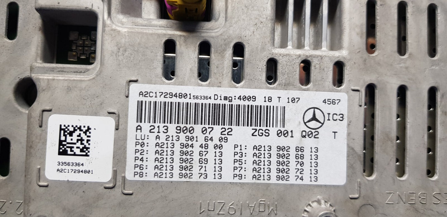 Mercedes W213 Kombiinstrument Tachometer A 2139000722 A 2139016409
