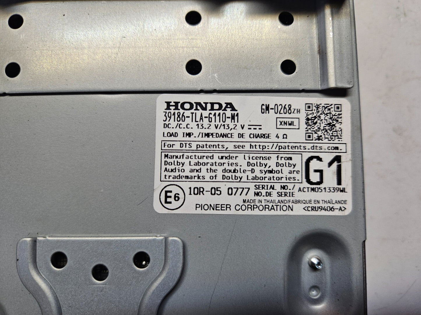 Honda CR-V CRV Verstärker Audio Steuergerät 39186-TLA-G110-M1 ♻️