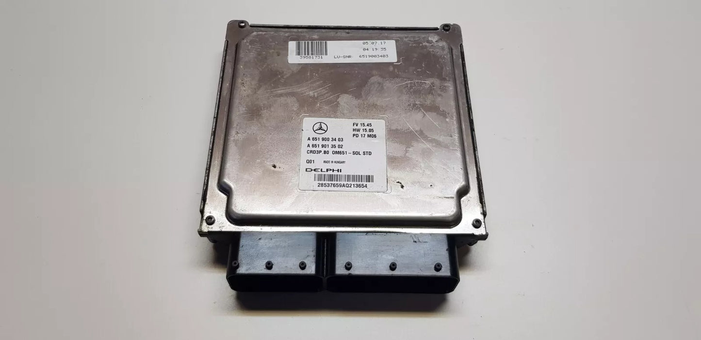 Mercedes Sprinter ECU engine control unit A 6519003403 A 6519013502 CRD3P.B0