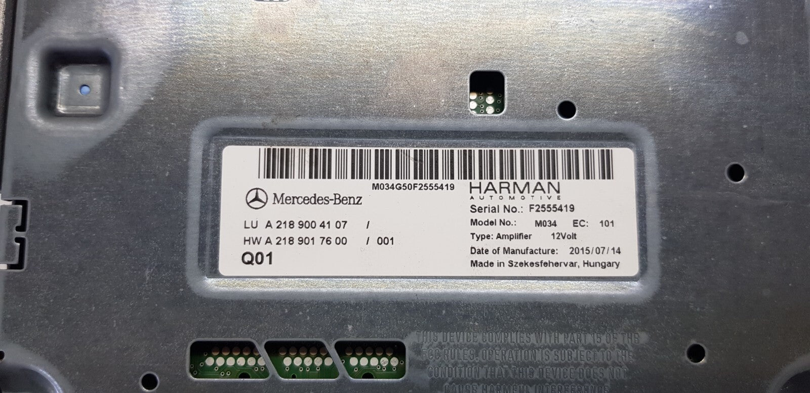Mercedes Verstärker Audiosteuergerät A 2189004107 A 2189017600
