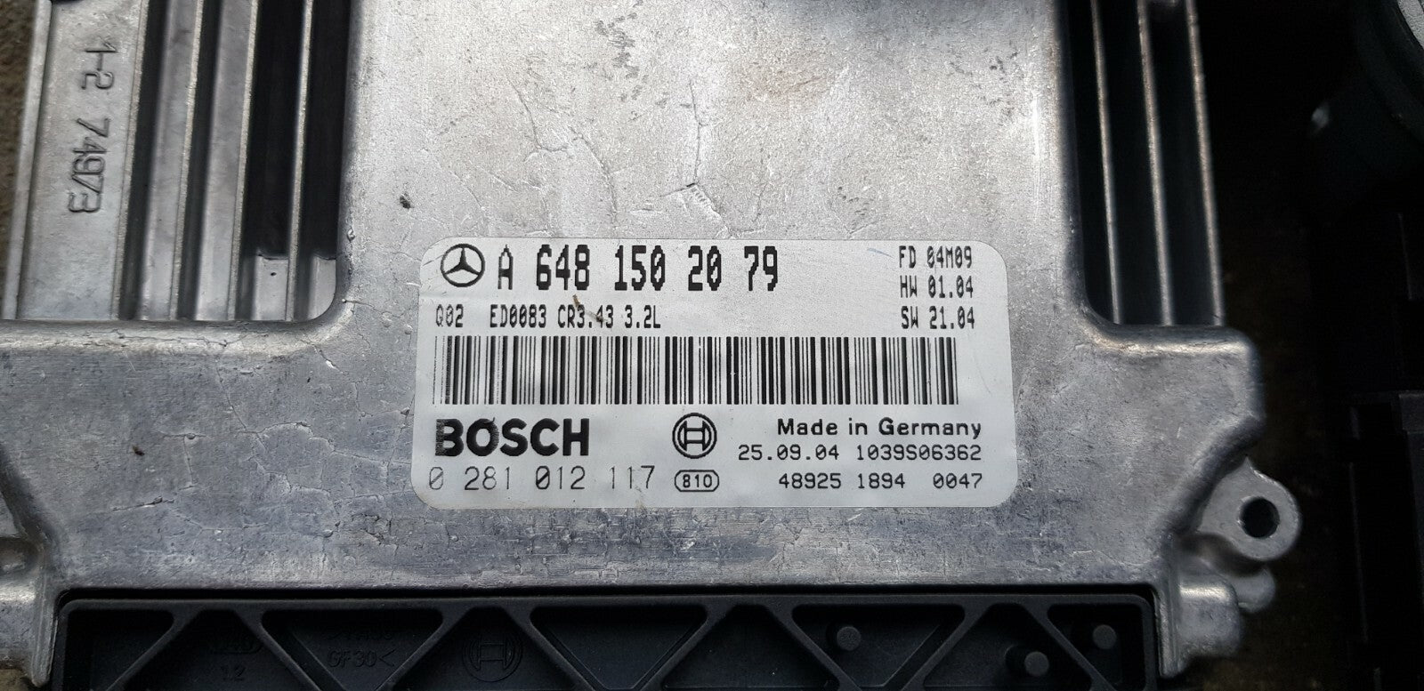 Mercedes Motorsteuergerät mit Wegfahrsperre A 6481502079 0281012117 ♻️