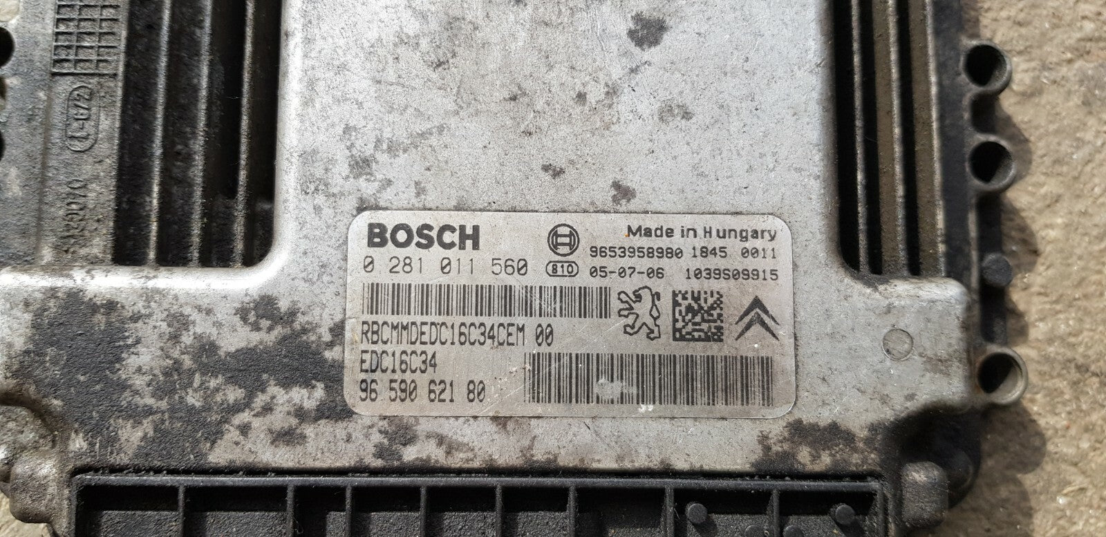 Peugeot Citroen Motorsteuergerät Steuergerät 0281011560 9659062180