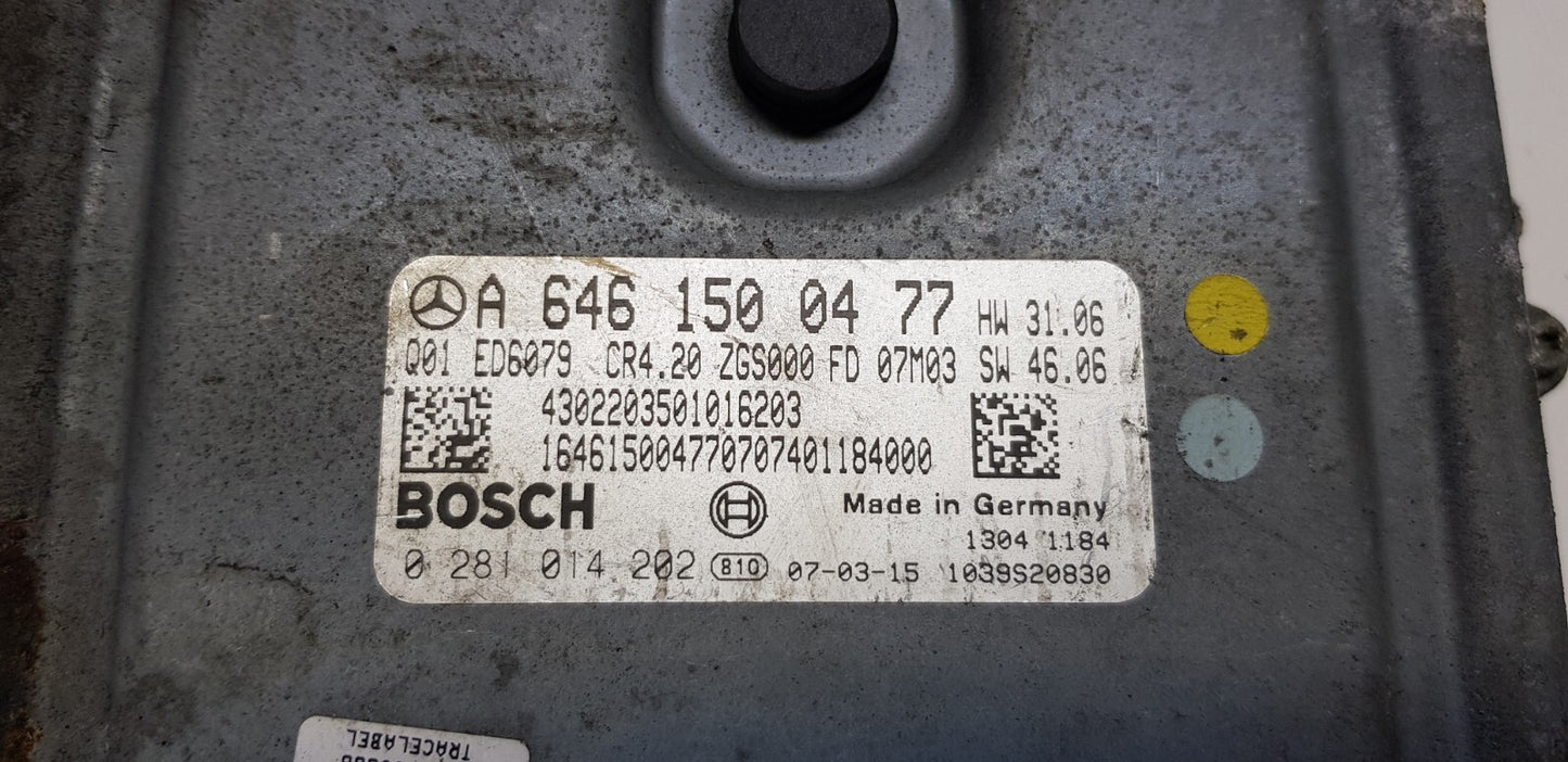 Mercedes Sprinter Motorsteuergerät A 6461500477 0281014202 ZURÜCKGESETZT