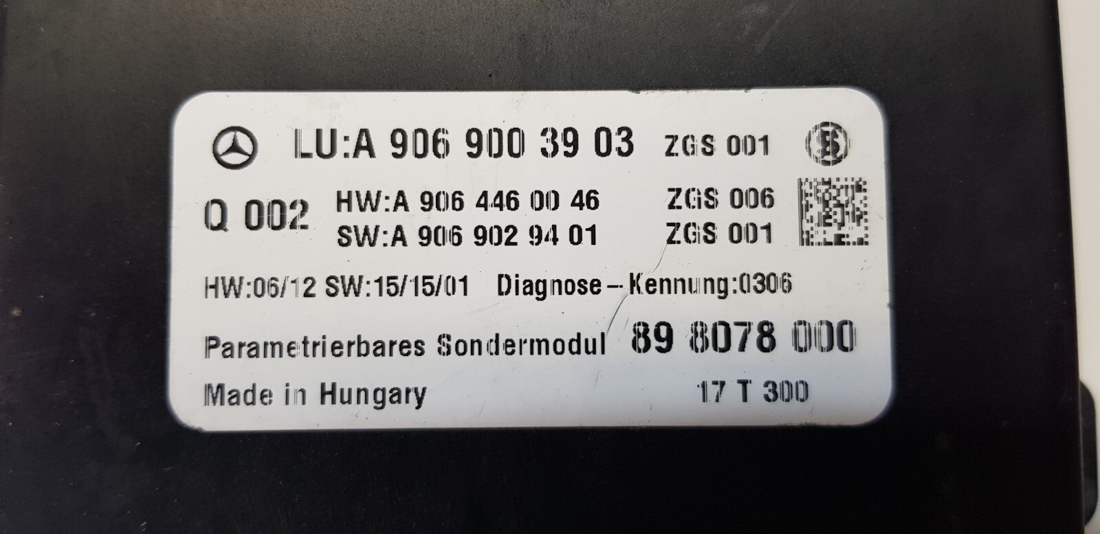 Mercedes Sprinter W906 Steuergerät A 9069003903 A 9064460046