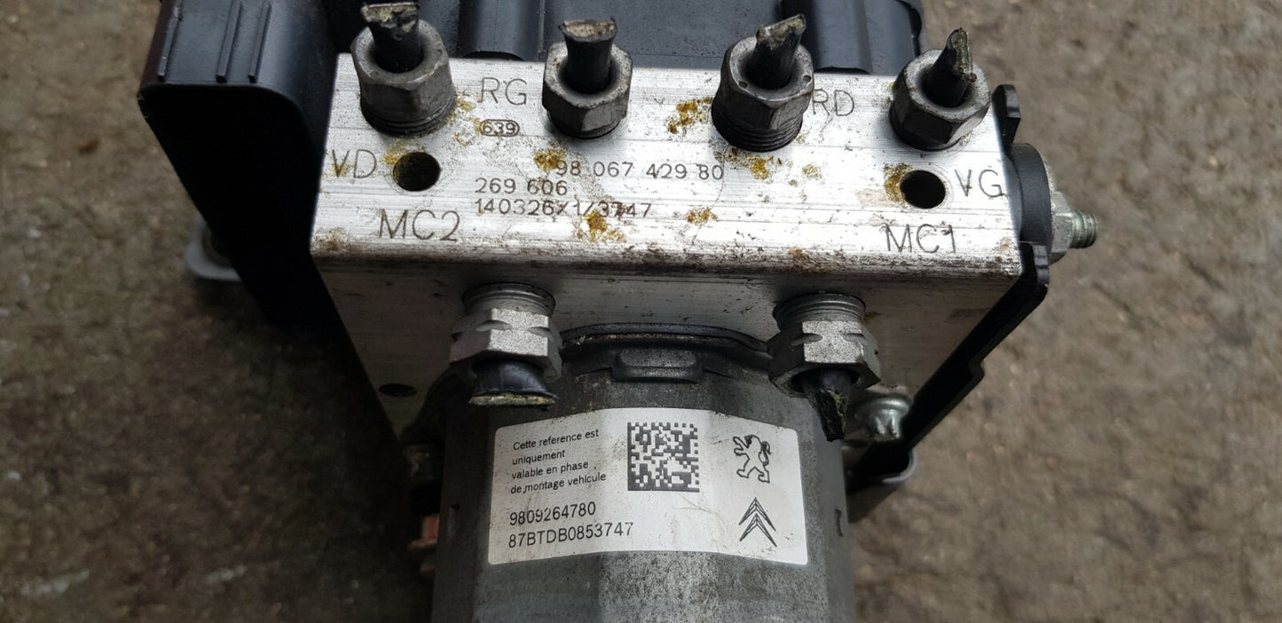 Peugeot Citroen ABS Hydraulikblock Pumpe Steuergerät 9809264780 9806742980