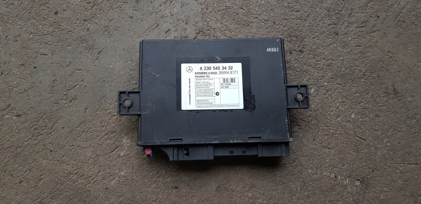 Mercedes R230 Keyless Go Steuergerät A 2305453432 5WK48171