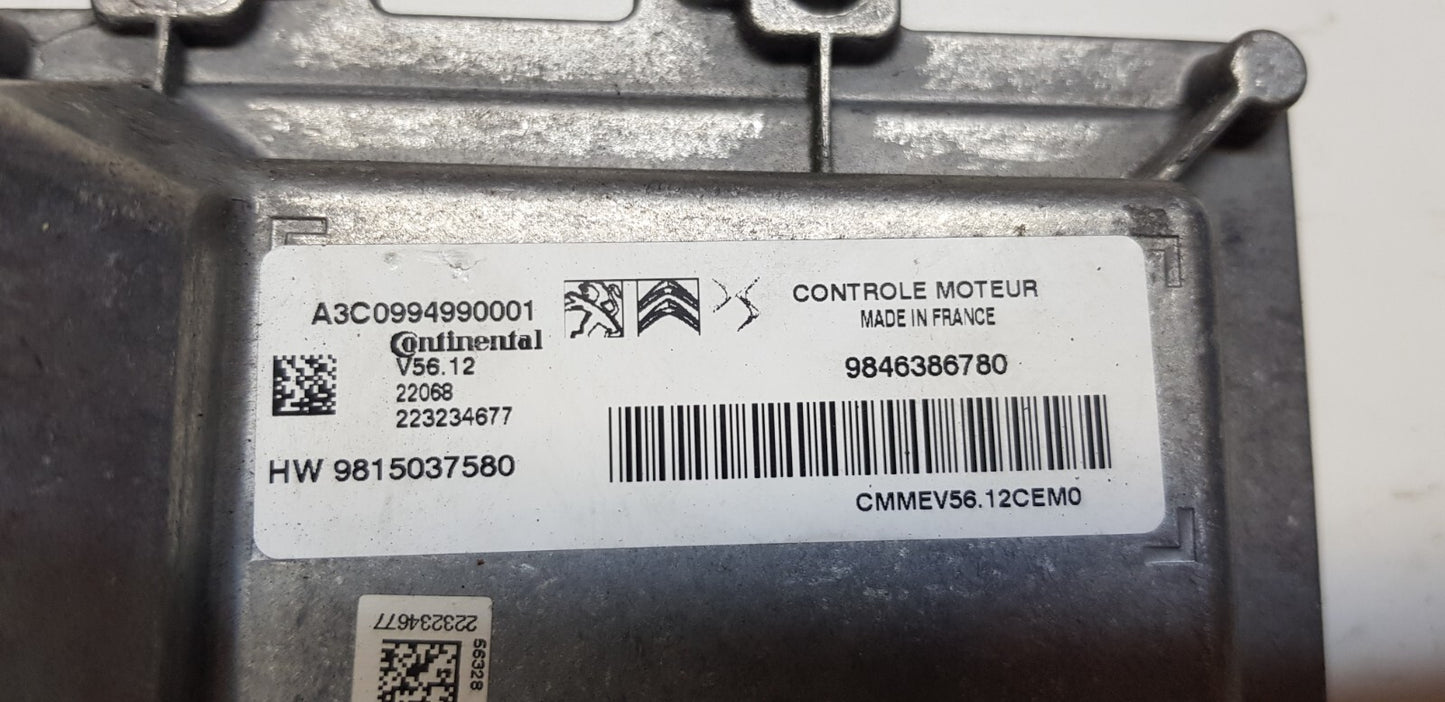 Opel Corsa Schaltg. Motorsteuergerät Steuergerät 9846386780 9815037580