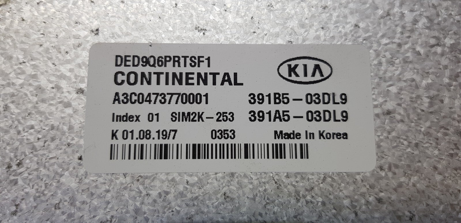 Kia Motorsteuergerät Steuergerät 391B5-03DL9 391A5-03DL9 PLUG & PLAY