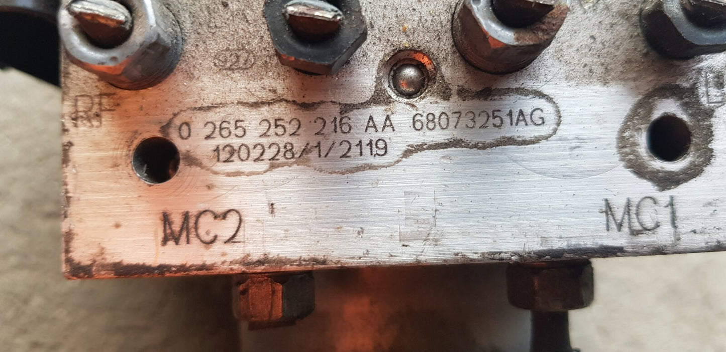 Fiat ABS Hydraulikblock Pumpe Steuergerät 0265951950 0265252216