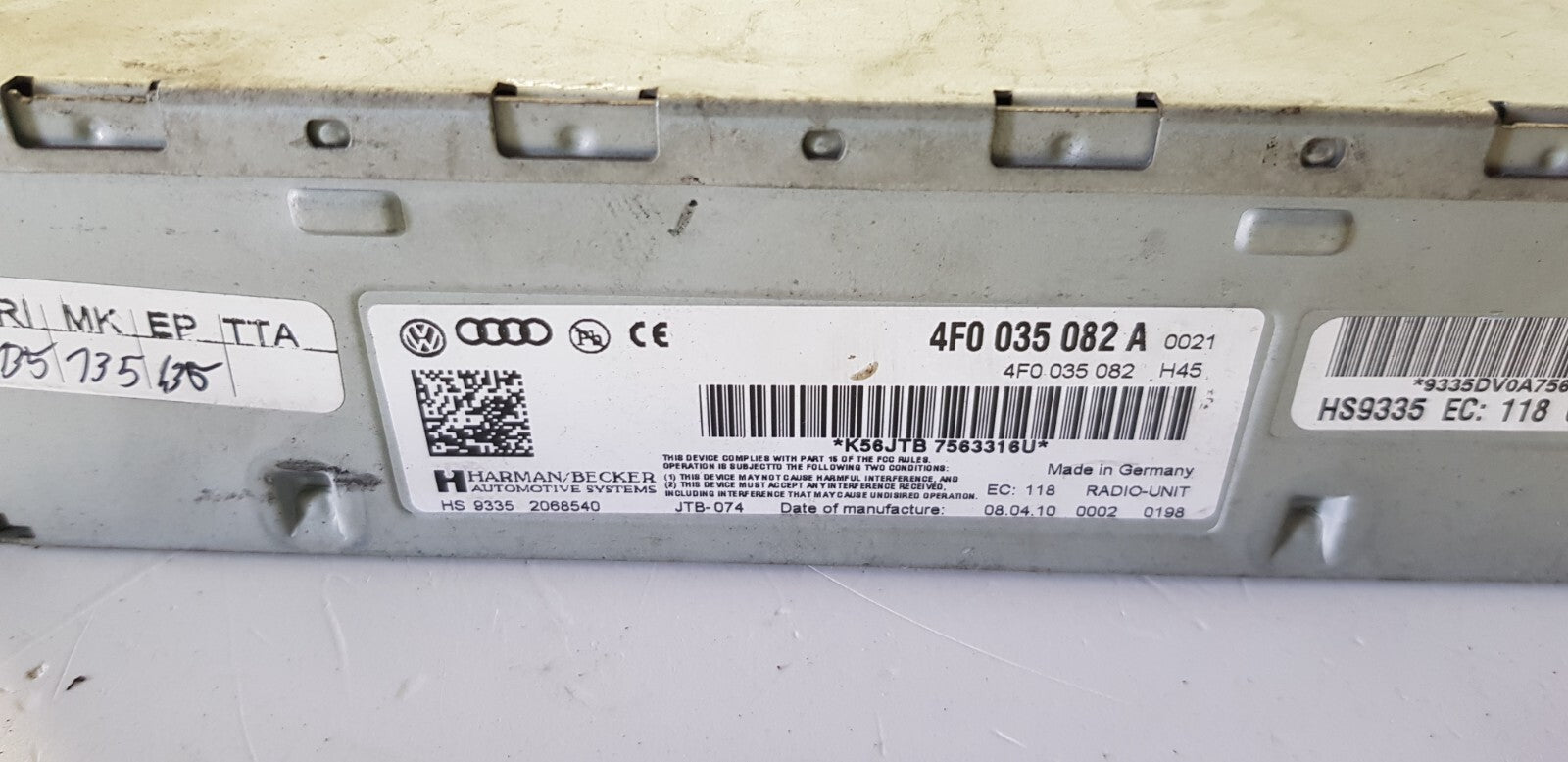 Audi A6 Navigationssystem Radioeinheit Audiosteuergerät 4F0035082A