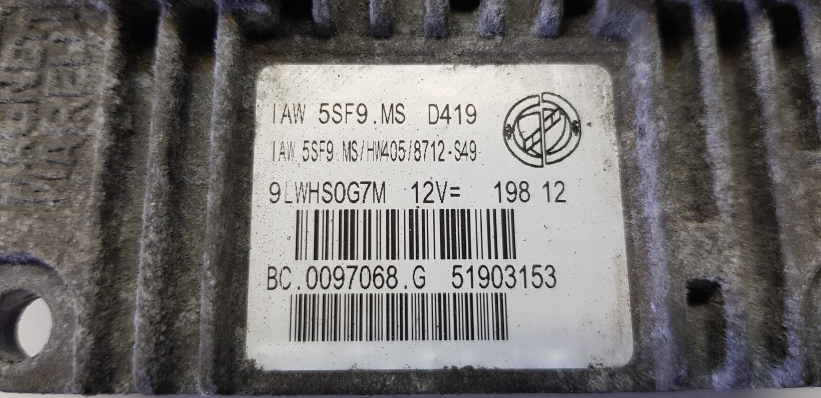 Fiat Motorsteuergerät Steuergerät IAW 5SF9.MS 51903153