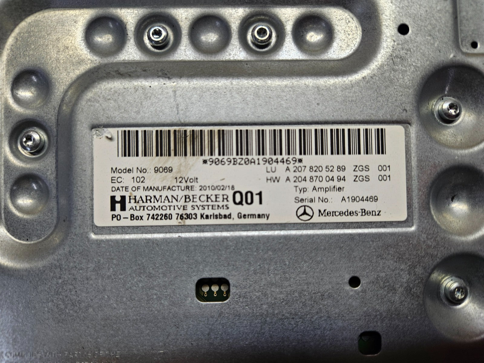 Mercedes W207 Harman Becker Verstärker Steuergerät A 2078205289 A 2048700494 ♻️