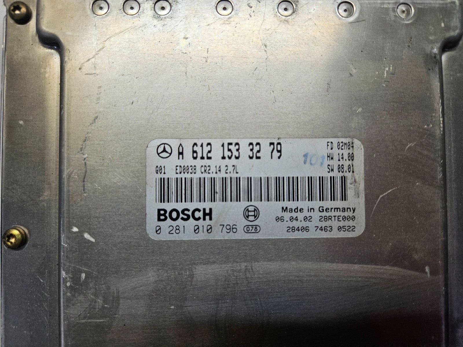 Mercedes ML W163 Motorsteuergerät Steuergerät A 6121533279 0281010796 ♻️