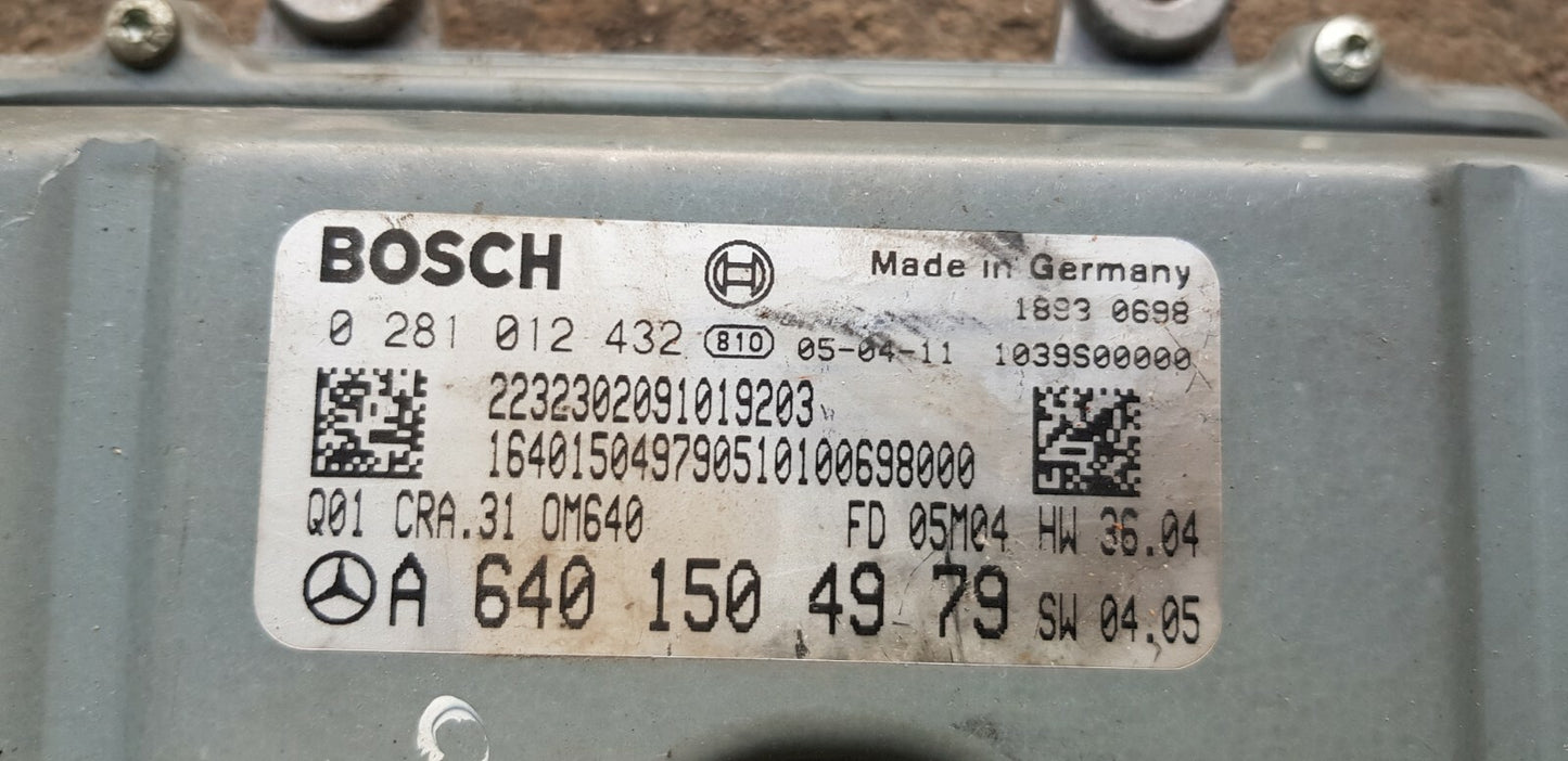 Mercedes W169 Motorsteuergerät Steuergerät A 6401504979 0281012432 ♻️