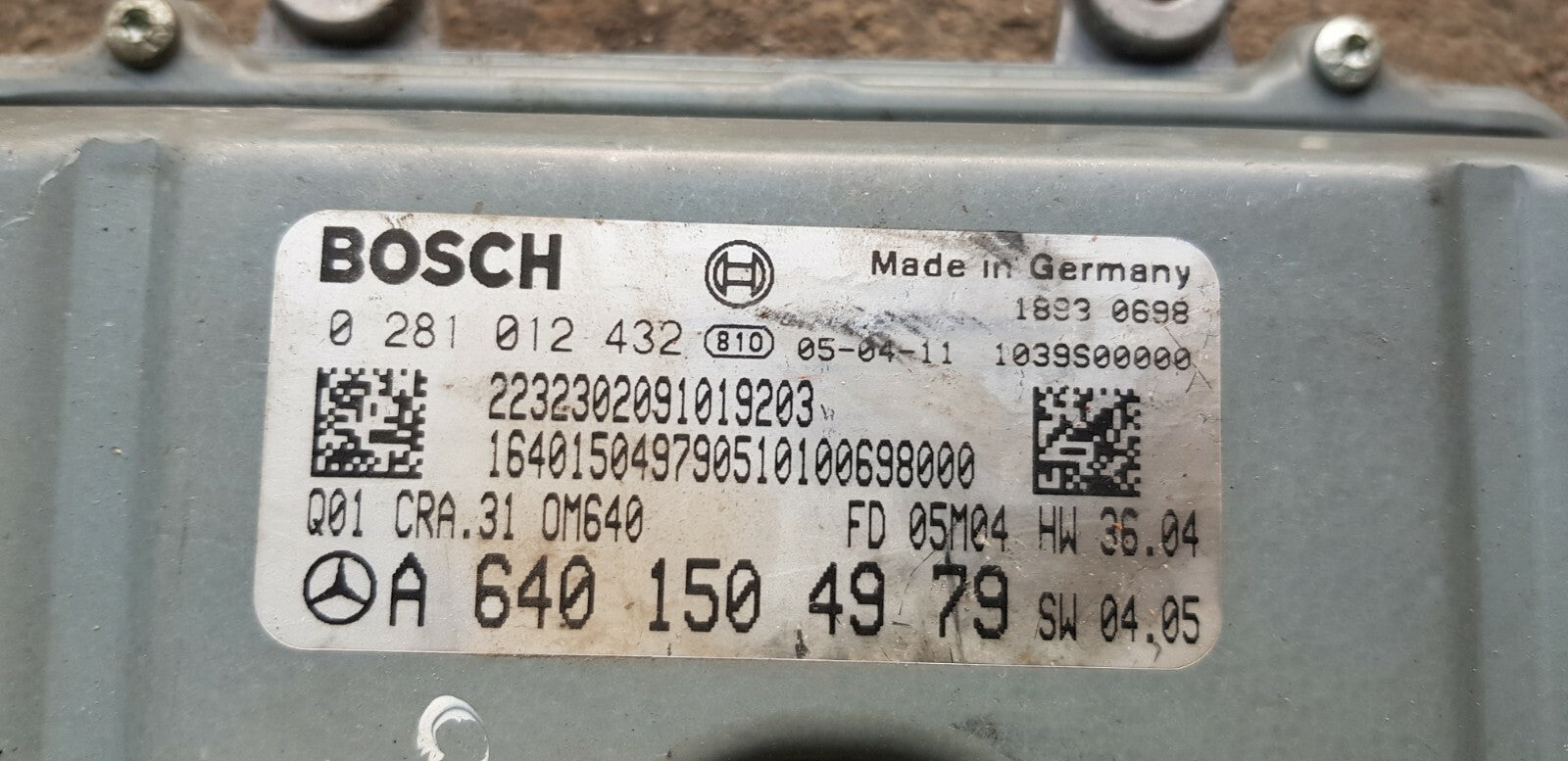 Mercedes W169 Motorsteuergerät Steuergerät A 6401504979 0281012432 ♻️