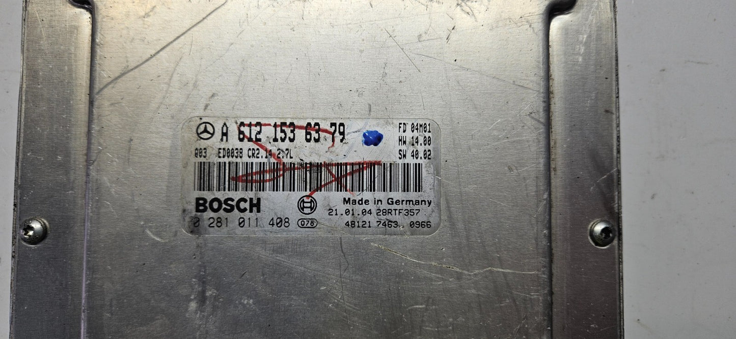 Mercedes ML W163 Motorsteuergerät Steuergerät A 6121536379 0281011408 ♻️