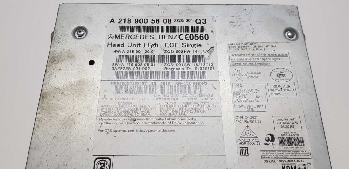 Mercedes W212 W218 Headunit Navigation A 2189005608 A 2189012901 mit PIN Code ♻️