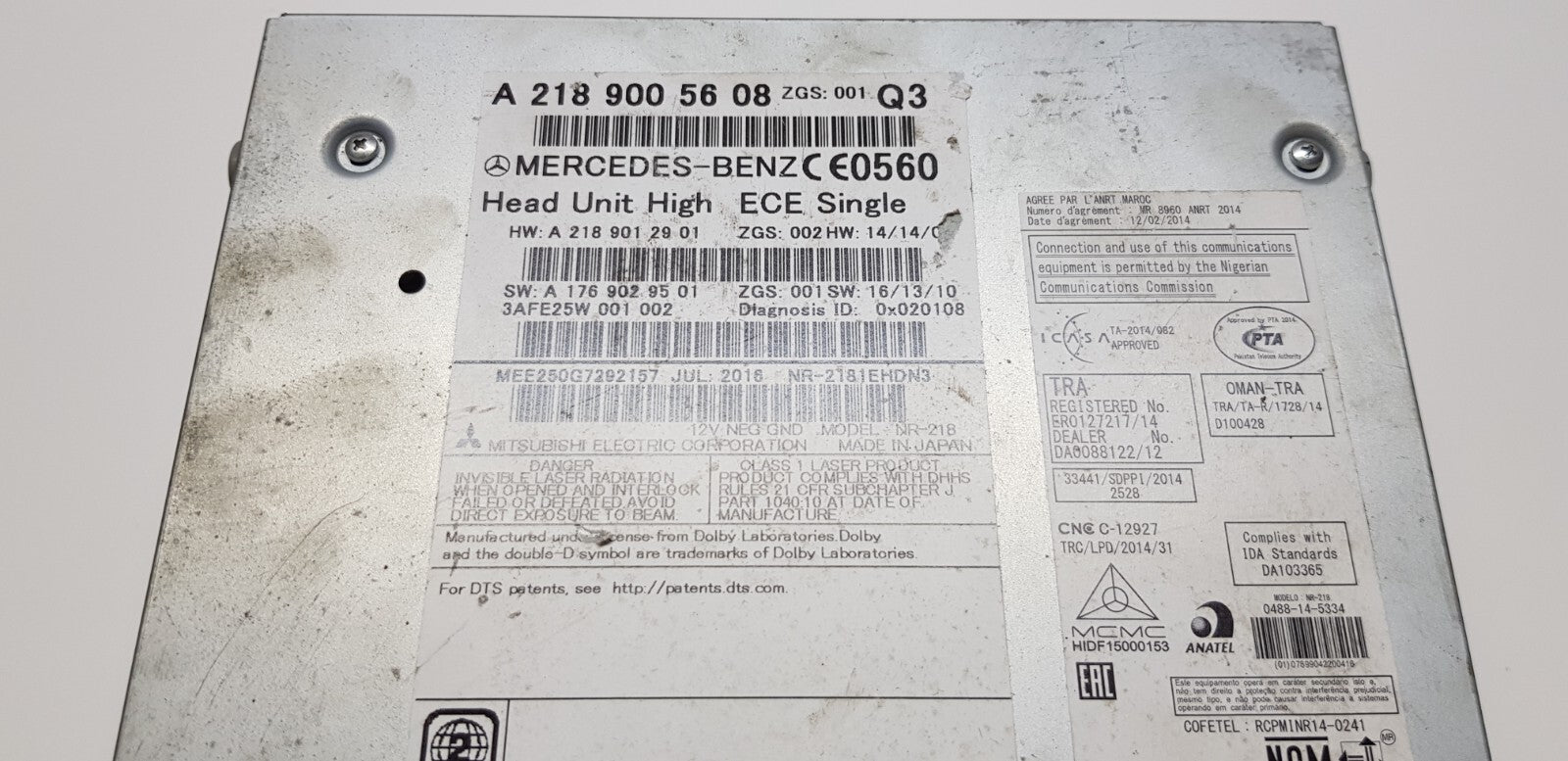 Mercedes W212 W218 Headunit Navigation A 2189005608 A 2189012901 mit PIN Code ♻️