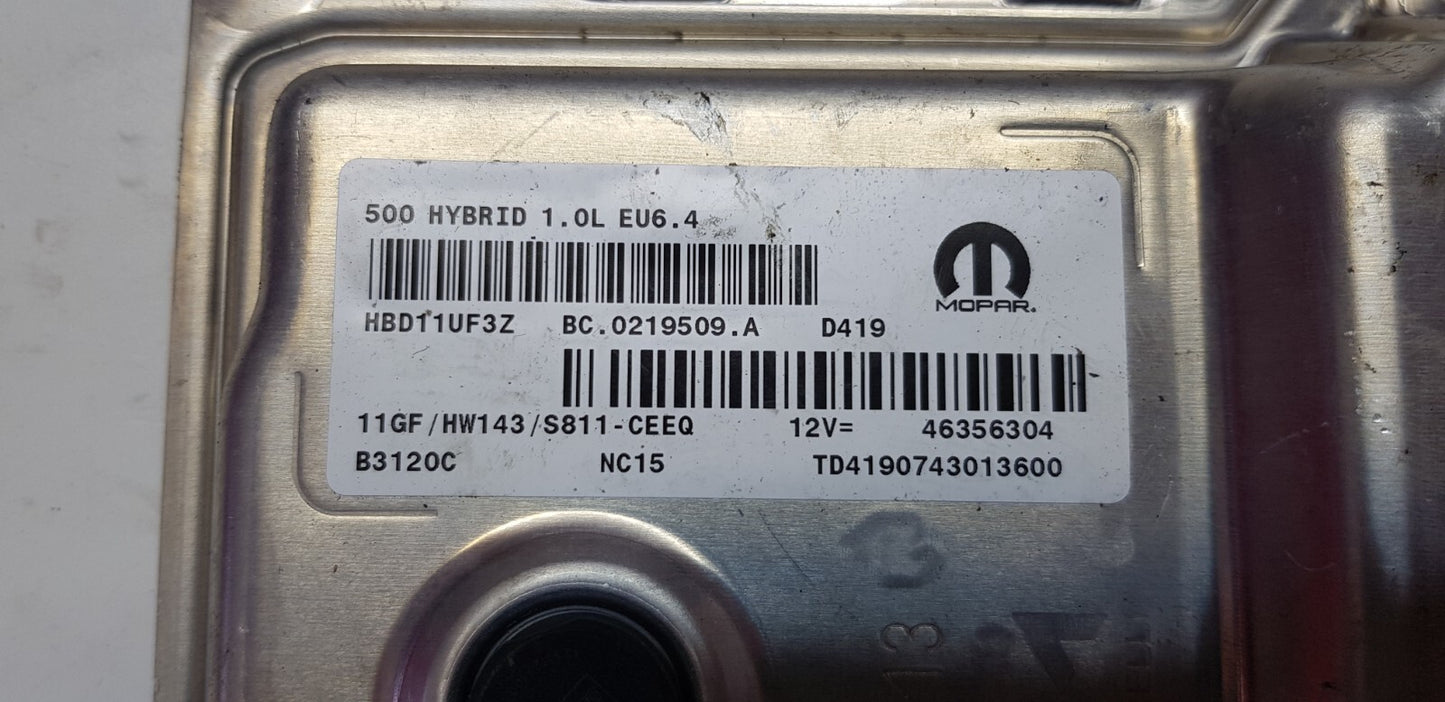 Fiat 500 Motorsteuergerät Steuergerät 46356304 BC0219509A 11GF HW143