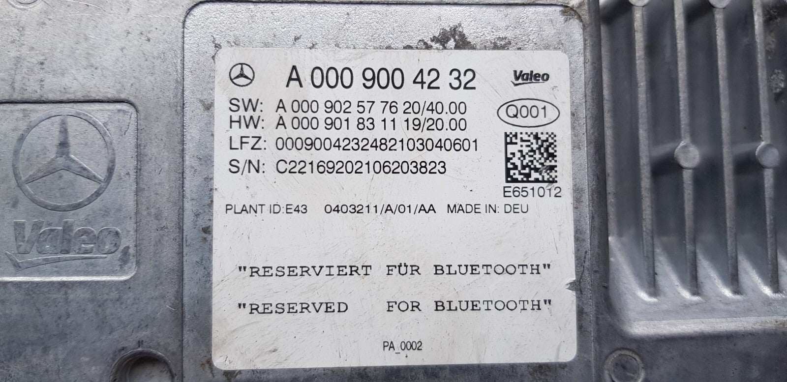 Mercedes Parkassistent Steuergerät A 0009004232 A 0009018311
