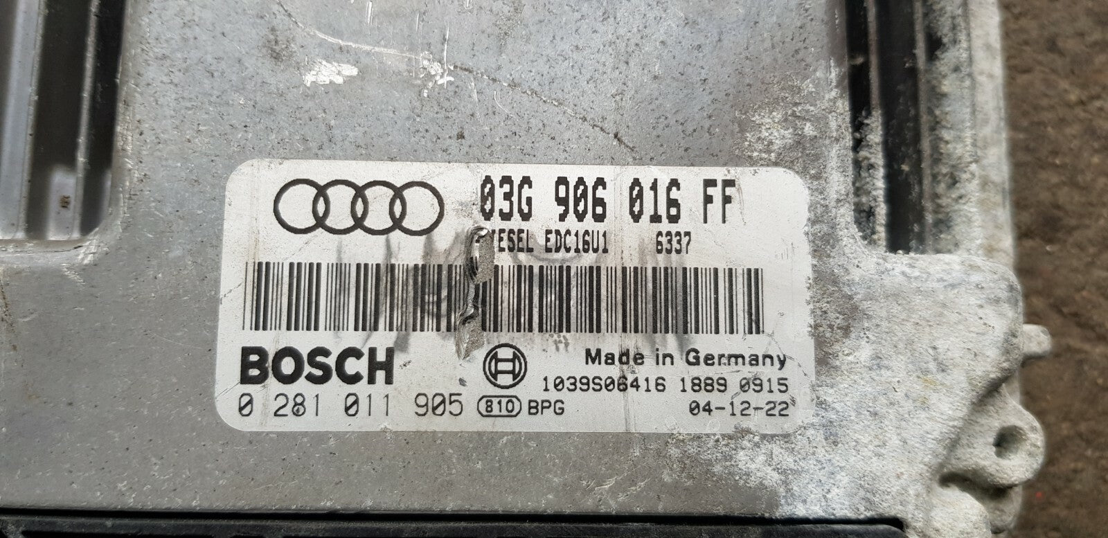 Audi VW Motorsteuergerät Steuergerät 03G906016FF 0281011905 mit PIN CODE