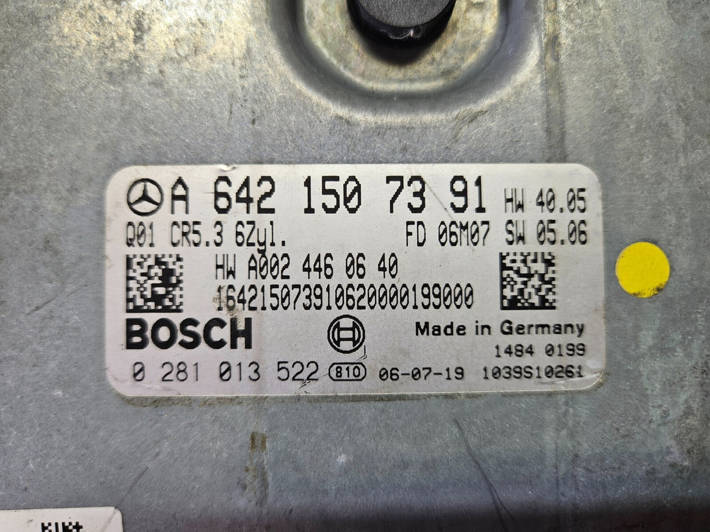 Mercedes Motorsteuergerät Steuergerät A 6421507391 0281013522 ♻️