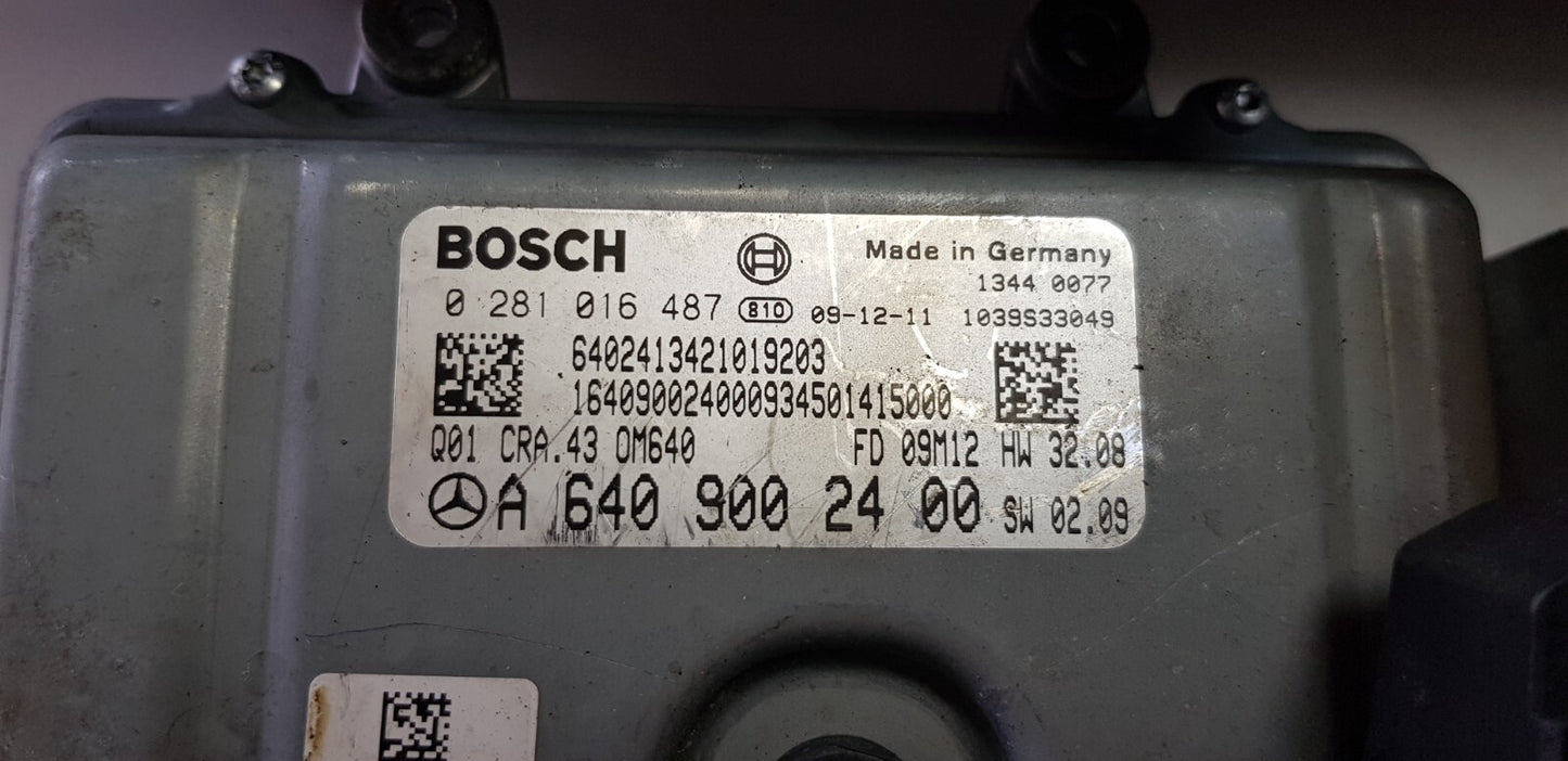 Mercedes W169 W245 Motorsteuergerät mit Wegfahrsperre A 6409002400 0281016487