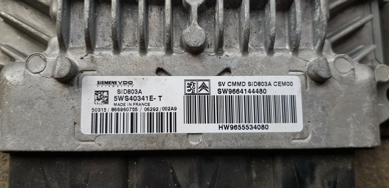 Peugeot Citroen Motorsteuergerät Steuergerät 9664144480 9655534080