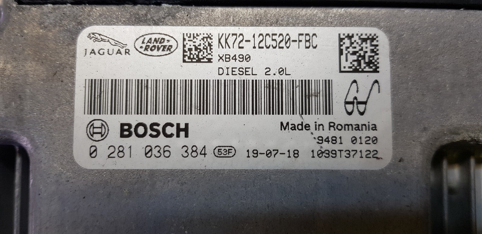Jaguar Land Rover Motorsteuergerät Steuergerät KK72-12C520-FBC 0281036384